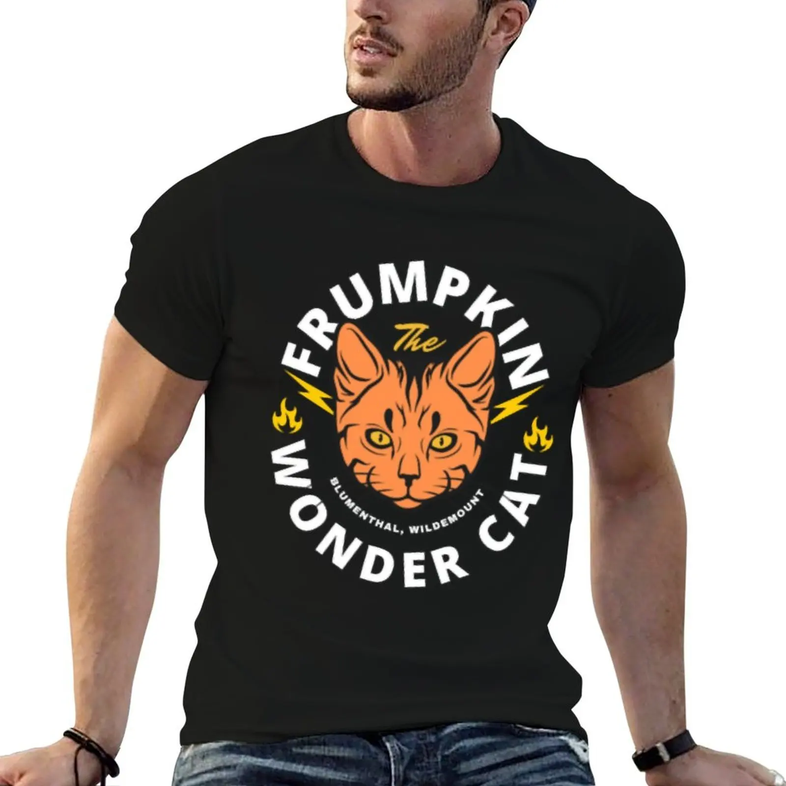Camiseta Frumpkin the Wonder Cat, Caleb, camisetas para hombre, camiseta de algodón suave, camiseta 100% de algodón, camiseta de diseñador para hombre
