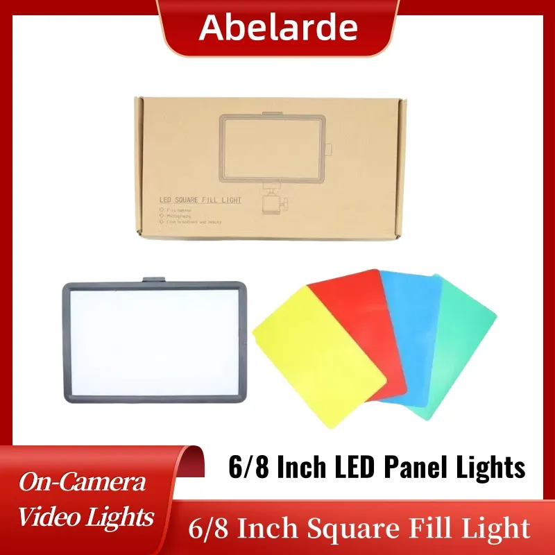 

6/8 Inch LED Photo Studio Video Fill Lamp Light Panel Photography Lighting With Tripod Stand Long Arm EU Plug For Live Stream