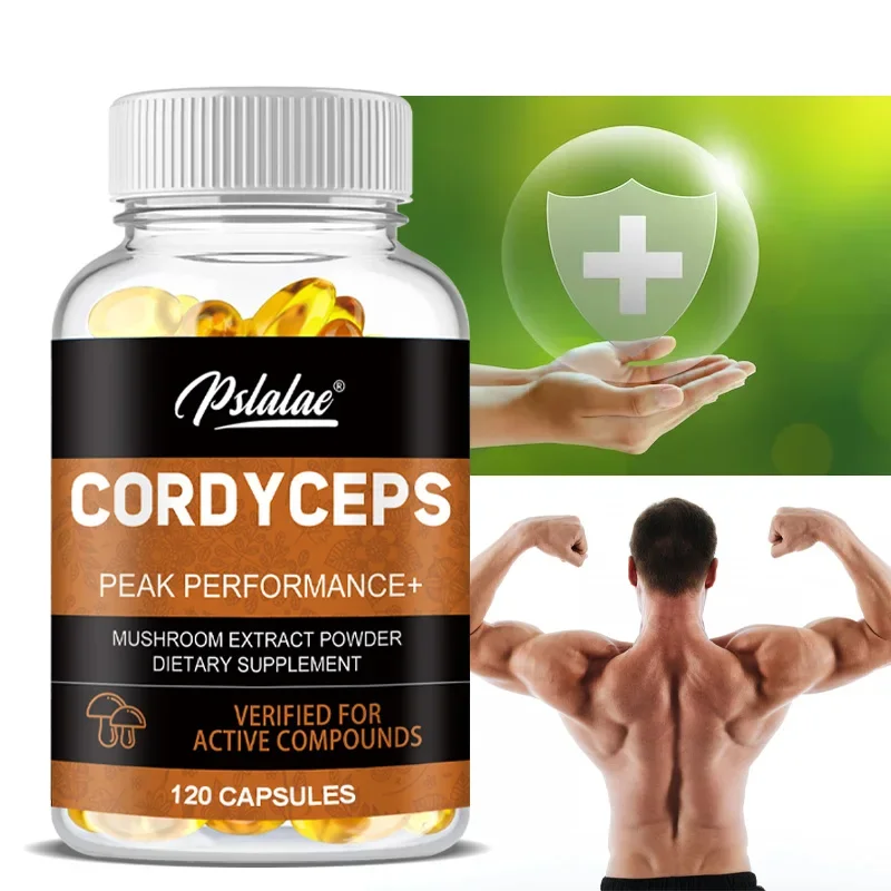 Cordyceps Capsule Supplement - Mushroom Extract, Provides Energy and Immune Support, Vegan