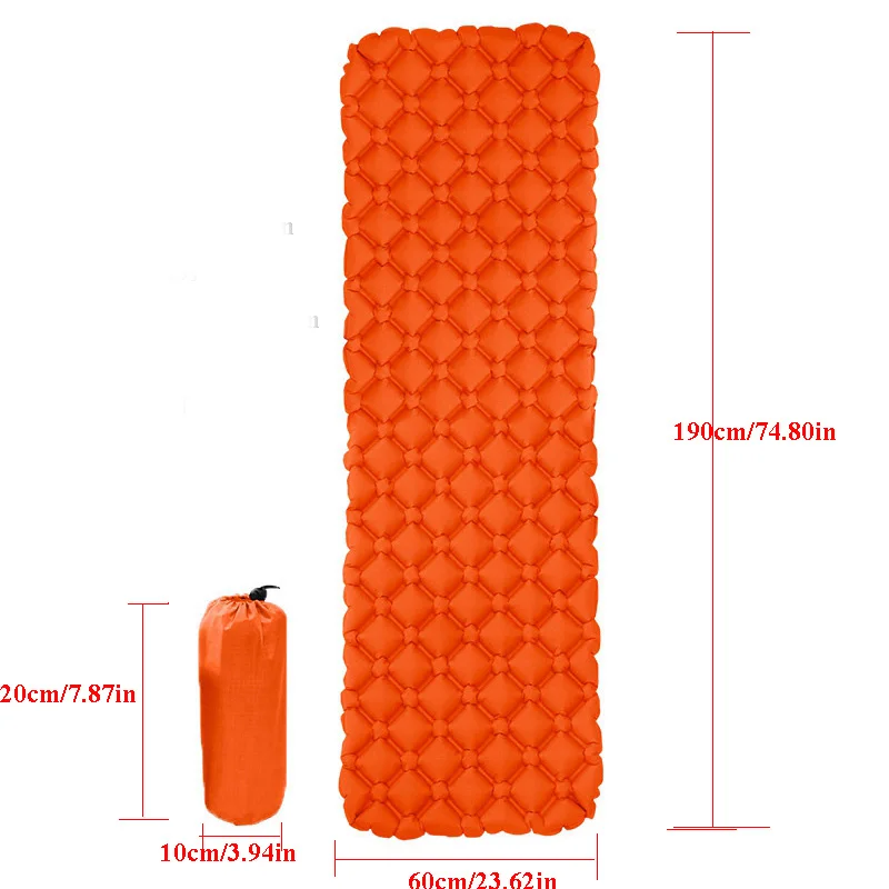 Ultra Light TPU Diamond Inflatable Pad 500g Outdoor Tent Sleeping Mattress Egg Nest Portable Folding Moisture-proof Cushion