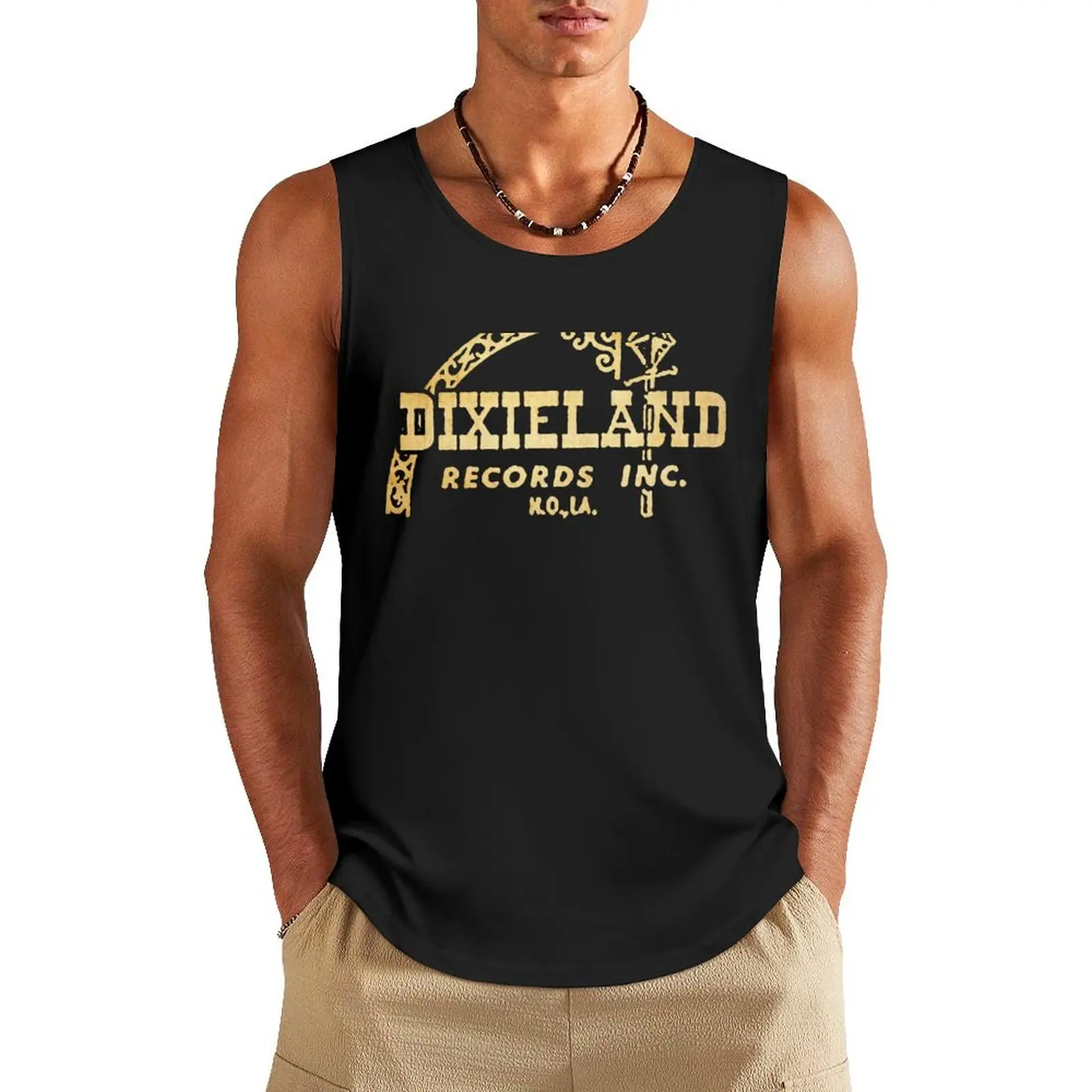 

DixieLand Records Tank Top gym clothes men clothing men