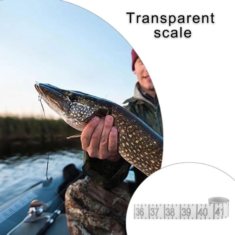 97QC 72inch Fish Measuring Tape Waterproof Fish Ruler Sticker Decals Adhesive