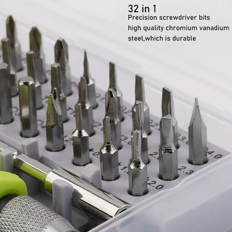 Weipu-Mini destornillador magnético de precisión, 32 en 1, juego de brocas, teléfono móvil, IPad, reparación de CameraTools, ranurado, Phillips, Torx, hexagonal, bricolaje