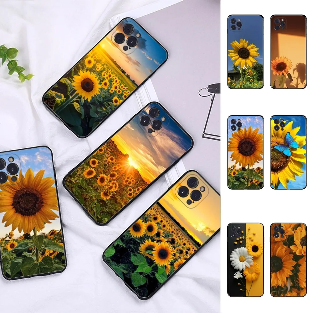 Cute Summer Daisy Sunflower Phone Case For IPhone 15 14 11 12 13 Mini Pro XS Max Cover 6 7 8 Plus X XR SE 2020 Funda Shell