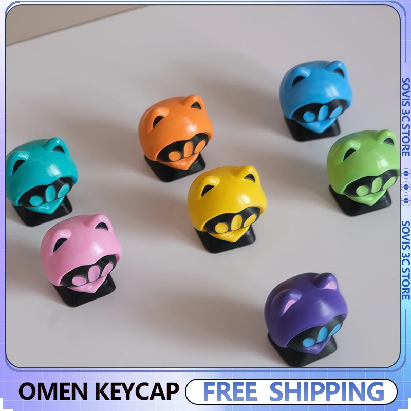 Sovis Valorant OMEN 키캡 귀여운 체리 프로필 장인 키캡 맞춤형 키보드 캡 DIY 기계식 키보드 PC 게임 선물