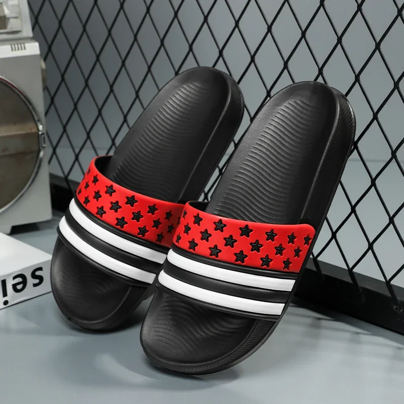 

ELUVA Mens Slides Summer EVA Slippers Non Slip Beach Shoes Lightweight Comfortable Slides for Men Outdoor Pool Shower Slippers
