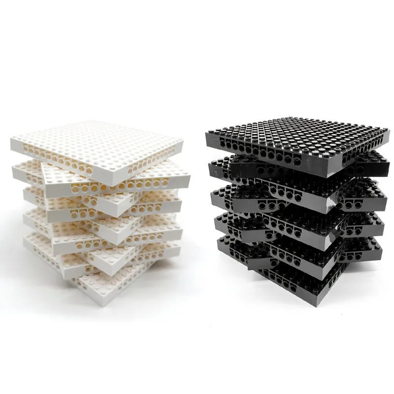 

9 шт., DIY строительные блоки, доска для хранения, подставка, черный, белый цвет, 16x16 шпилек, АБС-материал, строительный комплект, аксессуары для взрослых