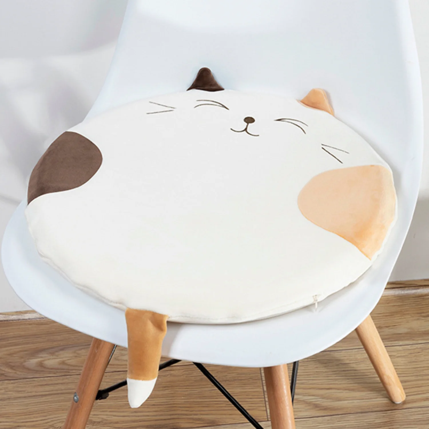 1pc Plush Memory Foam Cat Pattern Cushion - Ultimate Back and Chair Support for , Office, and Car - Soft, Comfortable, and Ergon