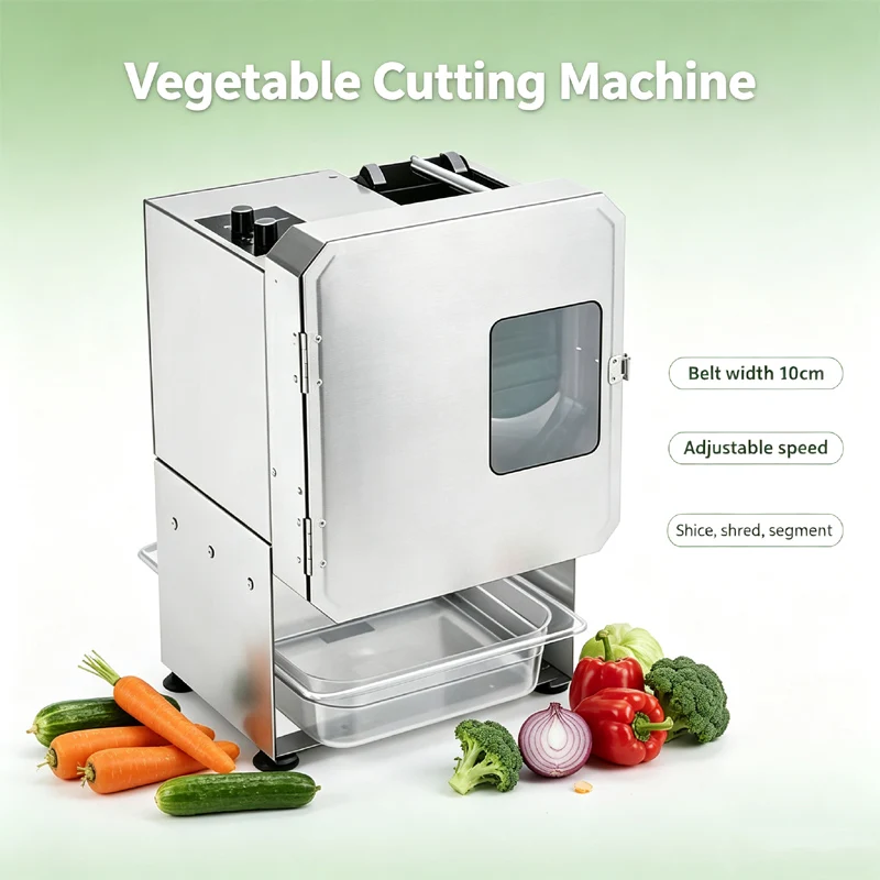 Mini Desktop Commercial Vegetable Cutter Slice Shred Segment Carrot Green Pepper Garlic Scapes Celery Leek