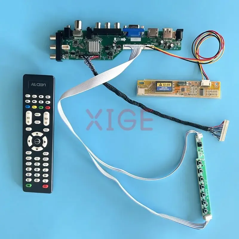 

LCD Driver Controller Board Fit LP141WP1 N141C1 N141C3 Monitor 1440*900 1CCFL 30Pin LVDS Kit DIY Digital DVB IR+AV+USB+HDMI+VGA