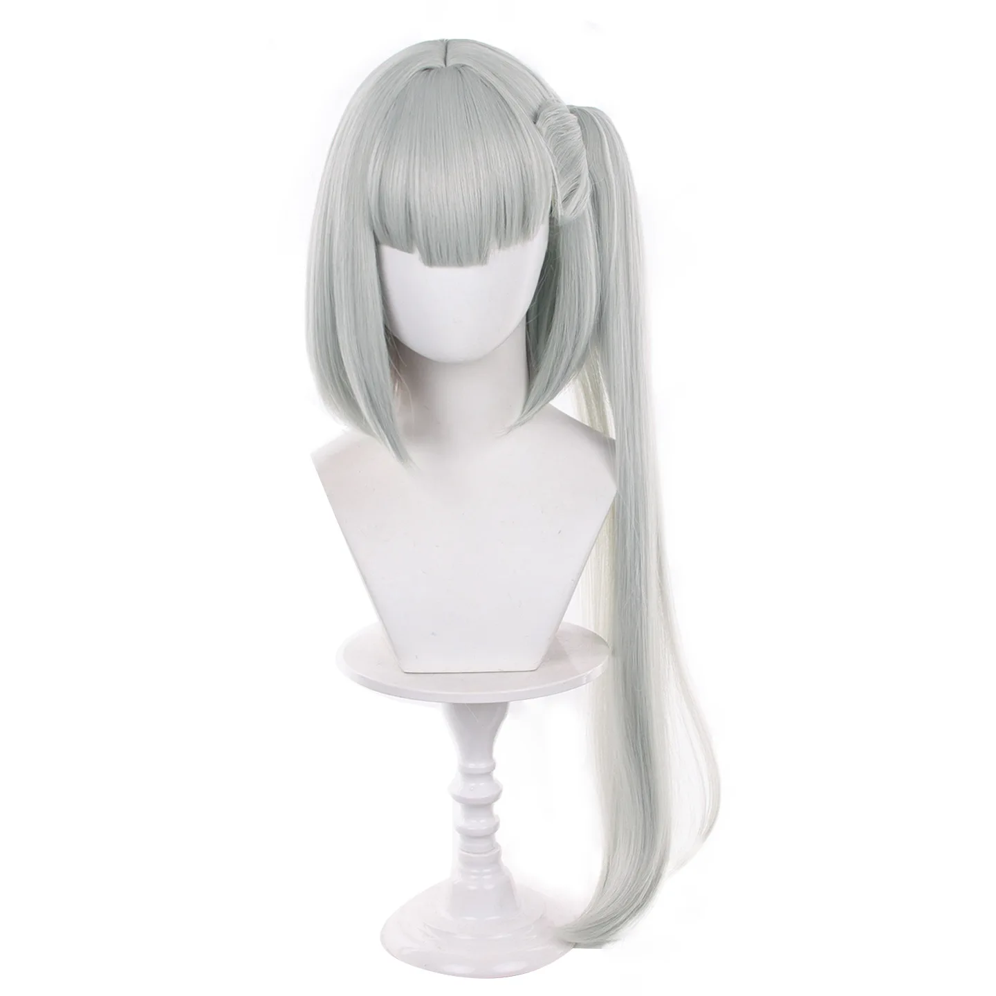 Anime Petals of Reincarnation Haito Luo Buffett Cosplay Wig Reincarnation No Kaben Long Grey Side Ponytail Wig Carnival Festival 5