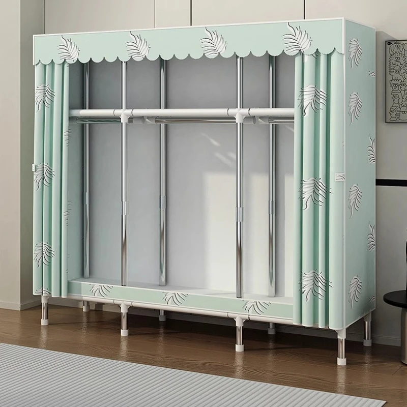 

bold and thickened simple cloth wardrobe hanging wardrobe for rental room