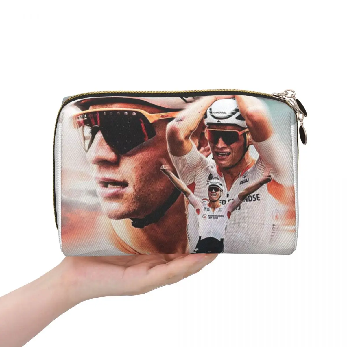 

Mathieu Van Der Poel Cyclist MVDP Dutch Cyclist College Women Cosmetic Bags Travel Makeup Pouch Toiletry Storage Dopp Kit Box