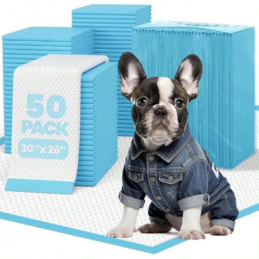Extra Large Puppy Pads 50 Count | 30x26 Inch XL Potty Pads For Dogs | Super Absorbent Disposable Dog Pads Heavy Duty | Piddle Pads For Pet Training