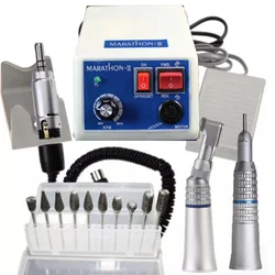 Dental Lab Marathon Micromotor N3 Electric Motor 35K RPM Straight Handpiece/Contra Angle Polisher +10Burs