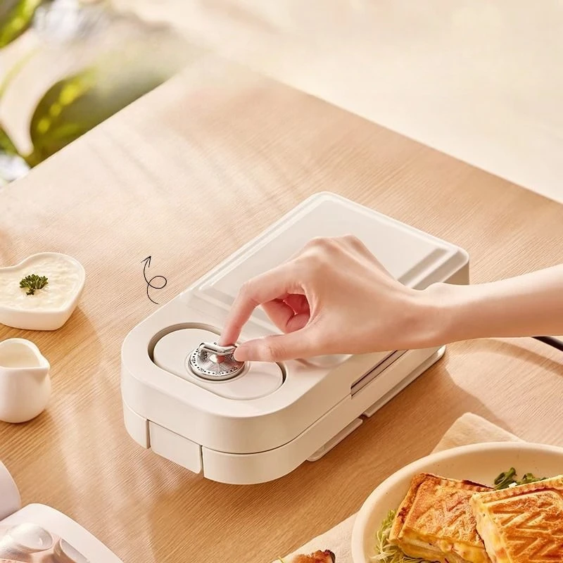 Breakfast Maker Multifunctional Household Timing Removable Bread Toast Press Baker Ceramic Waffle Machine