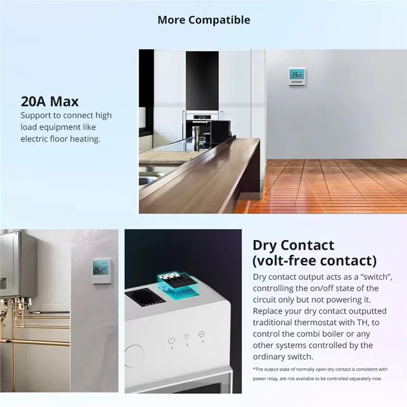 【Shop Now】THR320D DS18B20 Sensor Wifi Smart Temperature And Humidity Monitoring Switch Work With DS18B20 Sensor EWELINK For Alex
