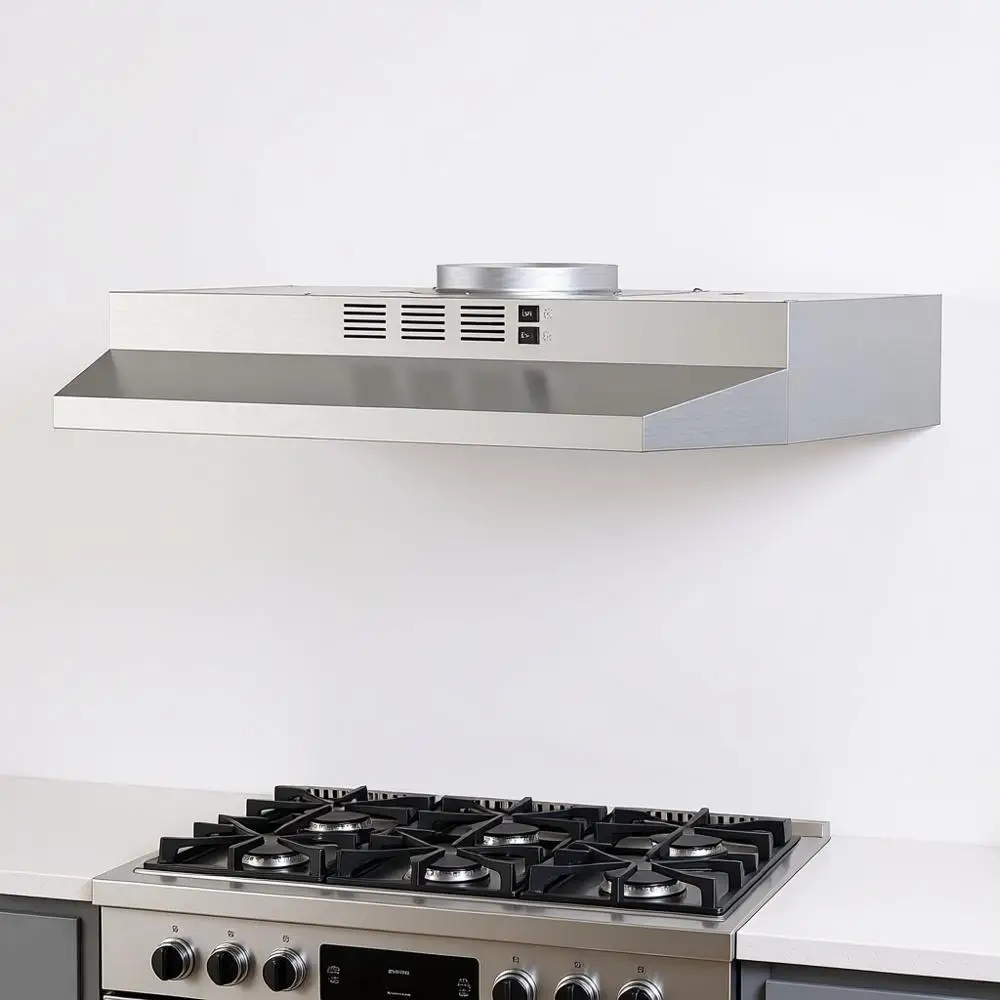 

Вытяжка кухонная 30 дюймов, подшкафная, канальная/трансформируемая, из нержавеющей стали, с кнопочным управлением, 2 скорости, вытяжка-вытяжка-вентилятор