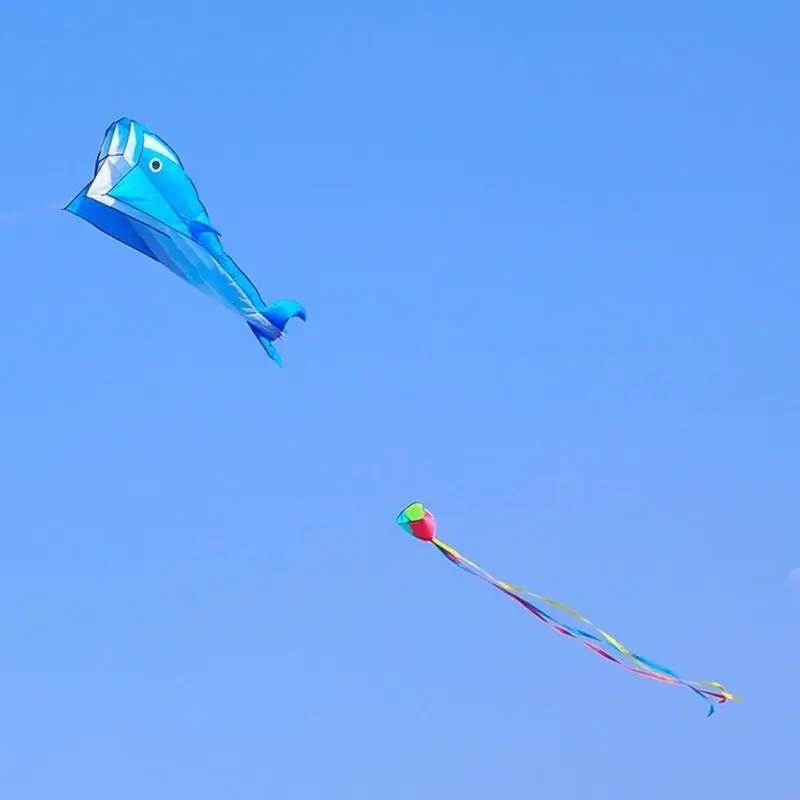 86.6x43.3" 밝은 색상의 재미있는 휴대용 키트 A2UB가 포함된 거대한 돌고래 연 장난감용