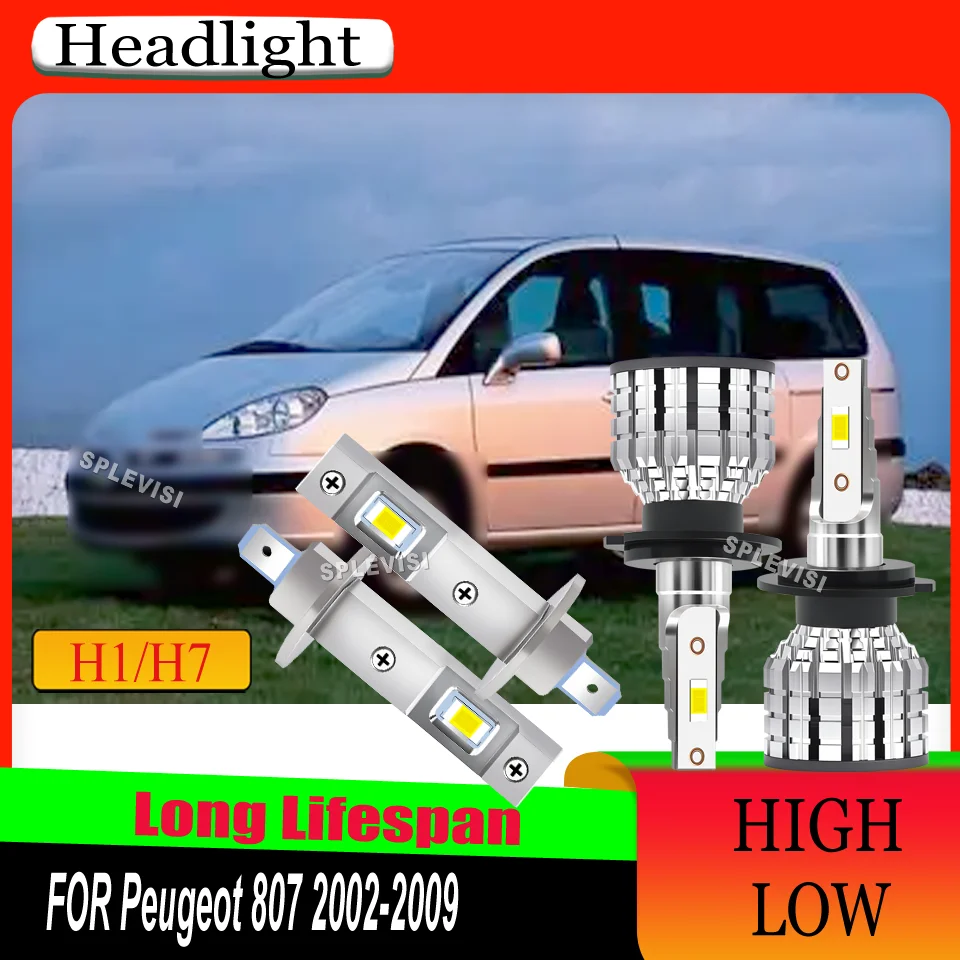 

SPLEVISI Car Light LED Headlights Combination Suit Efficient Heat Sink For Peugeot 807 2002 2003 2004 2005 2006 2007 2008 2009