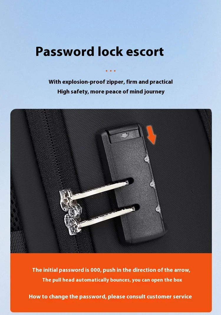 Wiersoon Rucksack für Herren, wasserdichter Rucksack, große Kapazität, Geschäftsreise, multifunktionale Passwort-Anti-Diebstahl-Laptoptasche – Detail 18