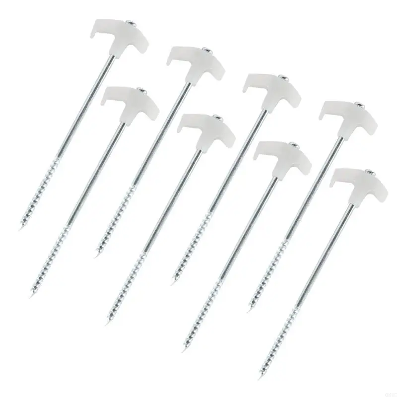 

Q84C 4/8/10Pcs Screw Canopies Stakes Ground Peg Florescent Long Screw Thread Tent Stakes Campings Peg for Fixings Campings Tent