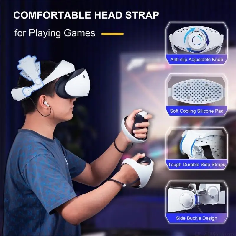 

E56B Decompression Headband for PS VR2 with Anti-slip Knob Increase Supporting Force