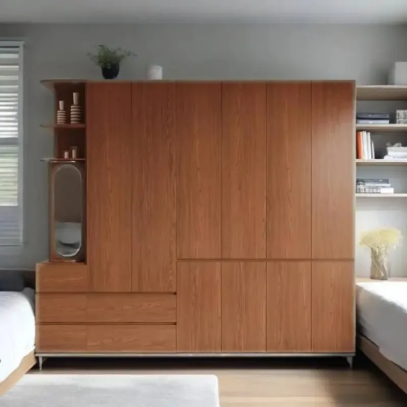HH Brown Luxury Modern Wardrobes 3 Doors Customized Multiple Purpose WardrobeCloset Space Saving Szafa Na Ubrania Furniture Home