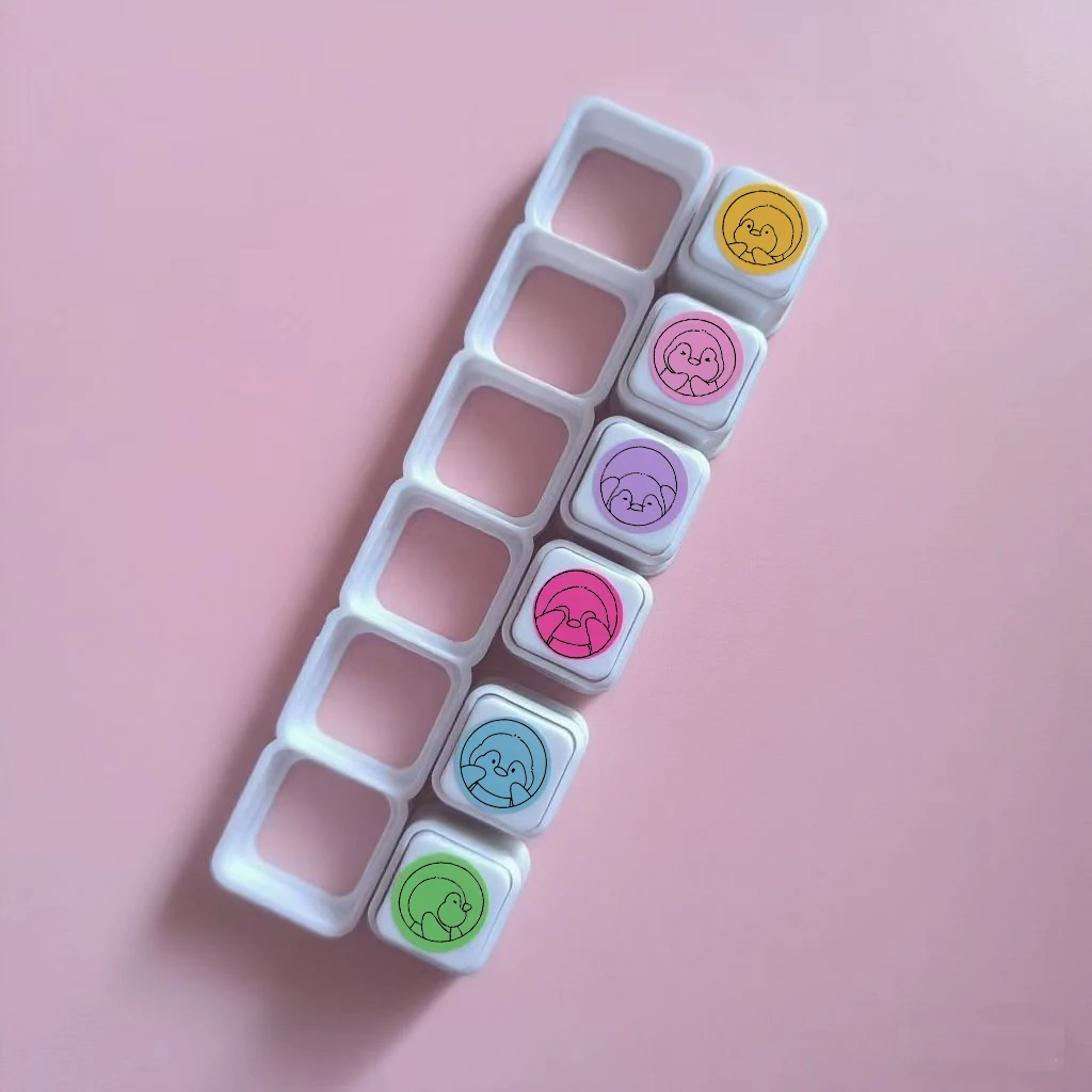 ستة نوع زر طوابع طوابع الزخرفية لسكرابوكينغ بطاقات الهدايا مغلفات بريدية يوميات Kawaii Stamps القرطاسية DIY الفنون #5