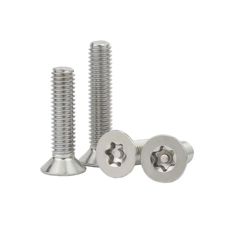100pcs M3 Stainless Steel 304 Flat Head Pin Torx Security Safety Anti-Theft Screws for Electronics