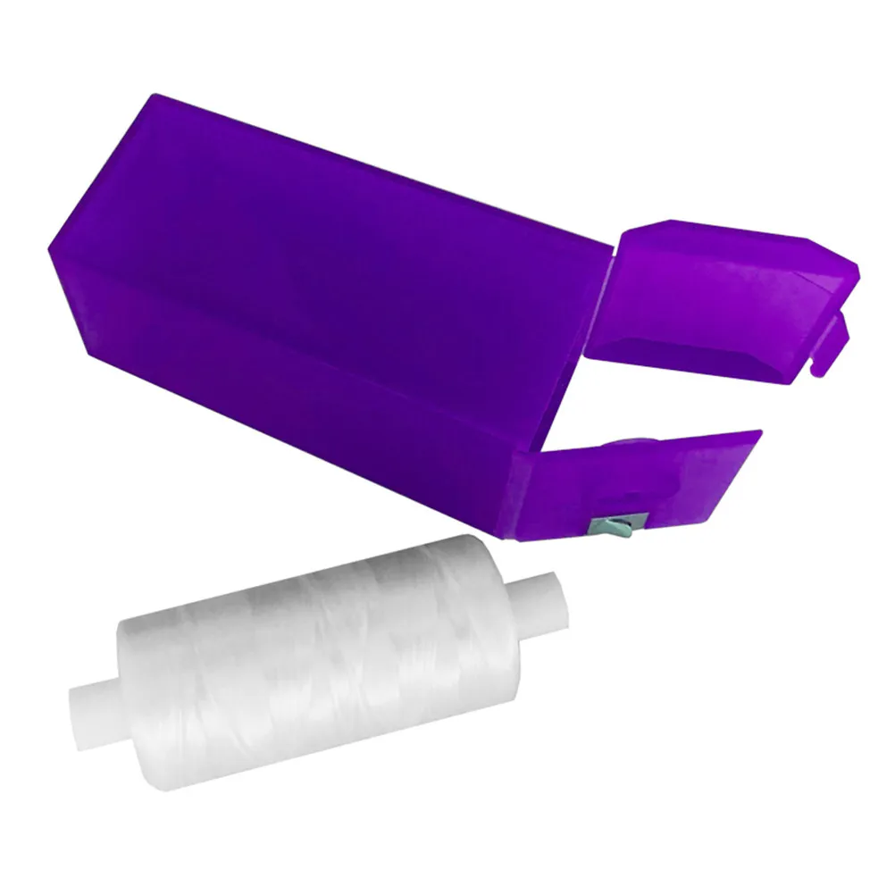 1Pcs Portable Dental Floss Box Self Cutting Dustproof Case Daily Use Replaceable Floss Purple Carry Dental Flosser Case