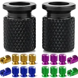 Car Wheel Tire Valve Caps Tyre Stem Covers Airdust Waterproof Aluminum Alloy American Style Valves 12mm Universal Motorcycle