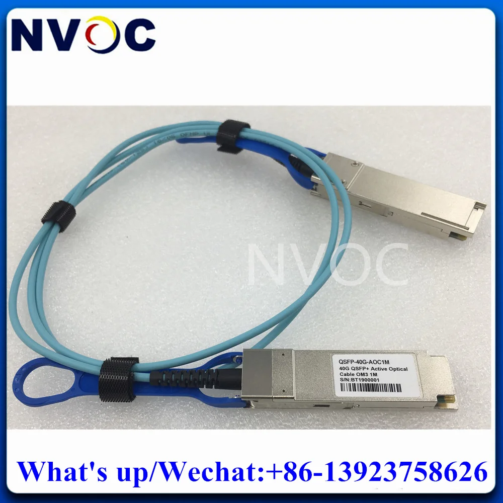 

40G OM3 1M AOC Cable,40Gb QSFP to QSFP+ Aqua QSFP-H40G-AOC1M Active Optical Fiber 1Mts for Cisco,MikroTik,Ubiquit