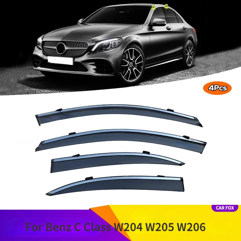 

For Benz C Class W204 W205 W206 2007-2021 2022 Accessories Window Visors Weathershields Wind Rain Guard Guards Car Decoration