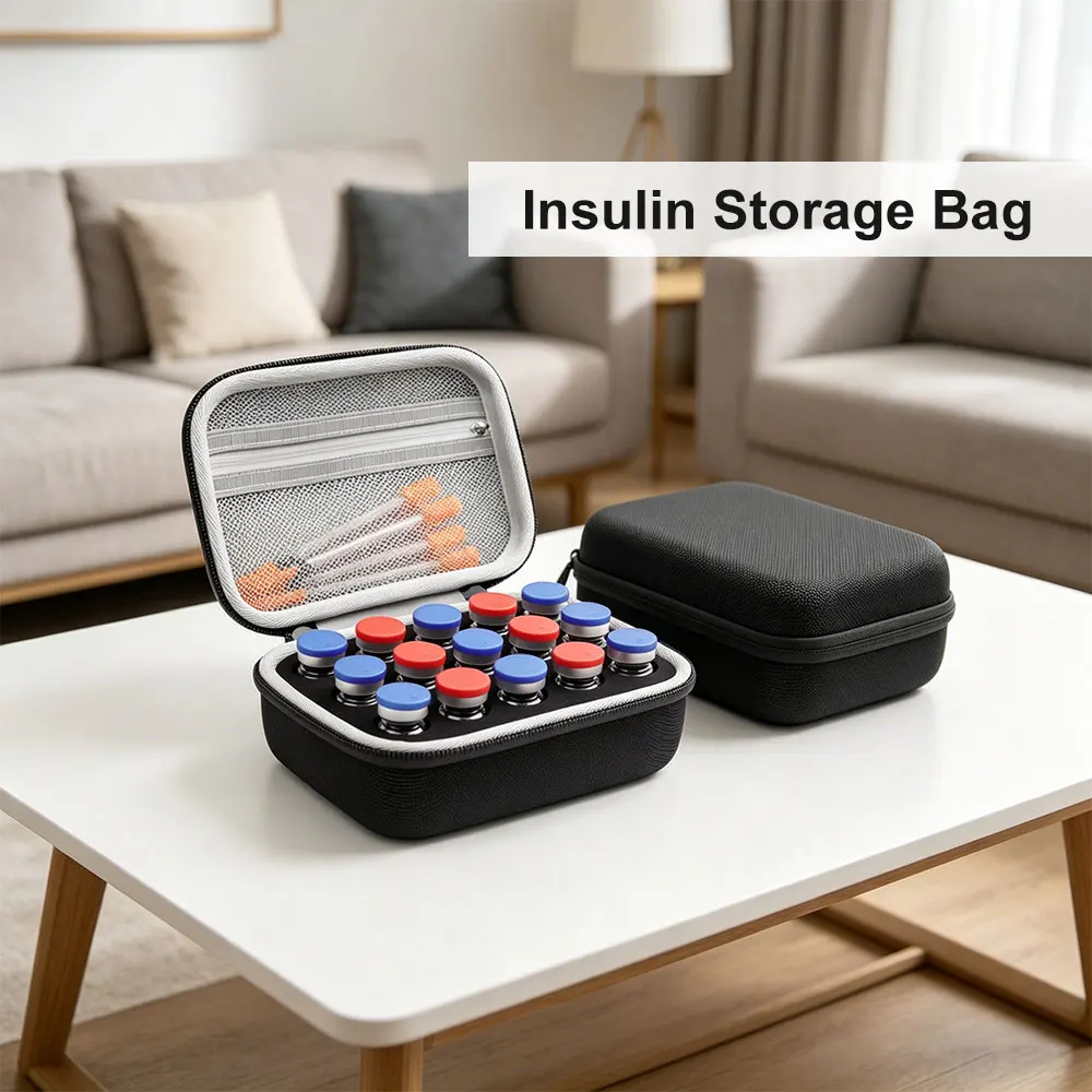 Insulin Fridge Storage Case 9/15/30 Slots Insulin Vial Protector Holder Insulin Travel Case Organizer Fits Standard 3/10ml Vials