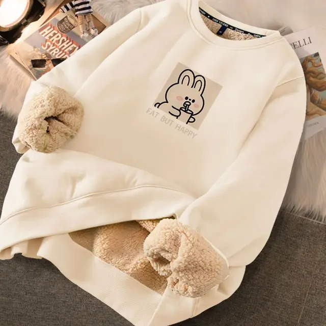 New online cashmere and thick fashion hoodie set for Autumn/Winter 2022 Women's plus si