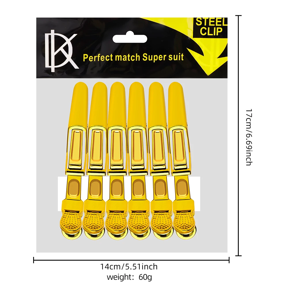 6pcs Plastic Alligator Hair Clips Hairdressing Clamps Claw Section Styling Tools for Barber Salon Hairpin Accessories