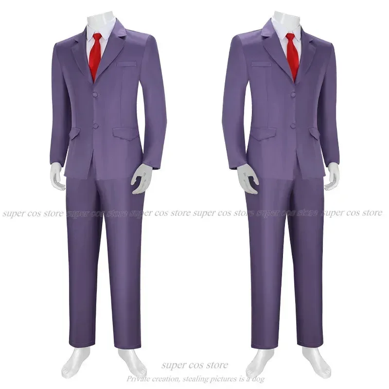 LQAnime 100 Kanojo Rentarou Aijou 코스프레 의상 보라색 고등학교 유니폼 짧은 다크 브라운 가발 당신을 정말 사랑하는 여자 친구들