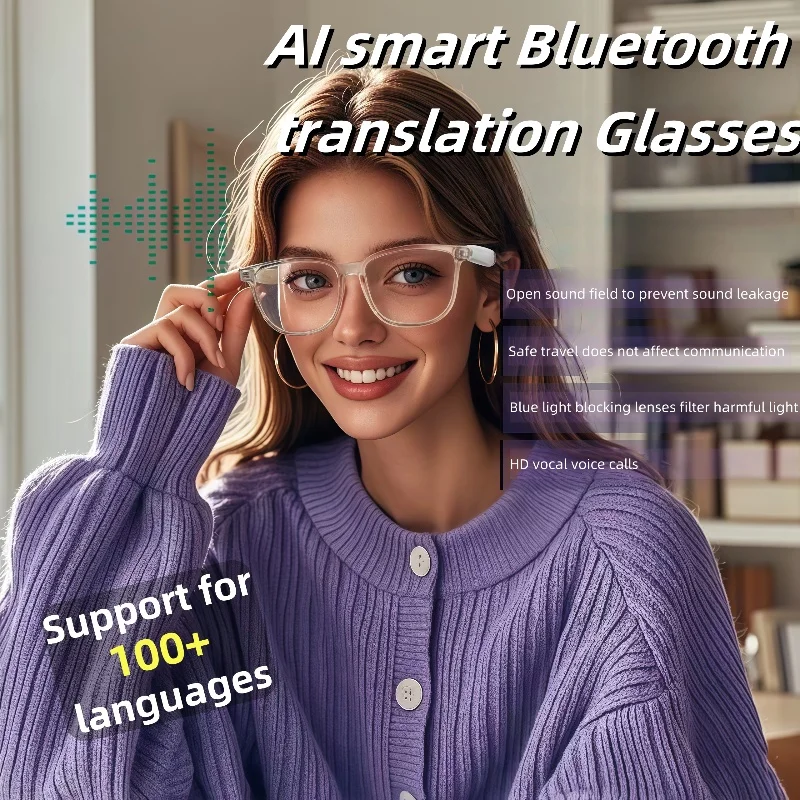 GS03 AI Gafas inteligentes grabación de vídeo AI reconocimiento de fotos traducción de respuesta llamada Bluetooth gafas desol