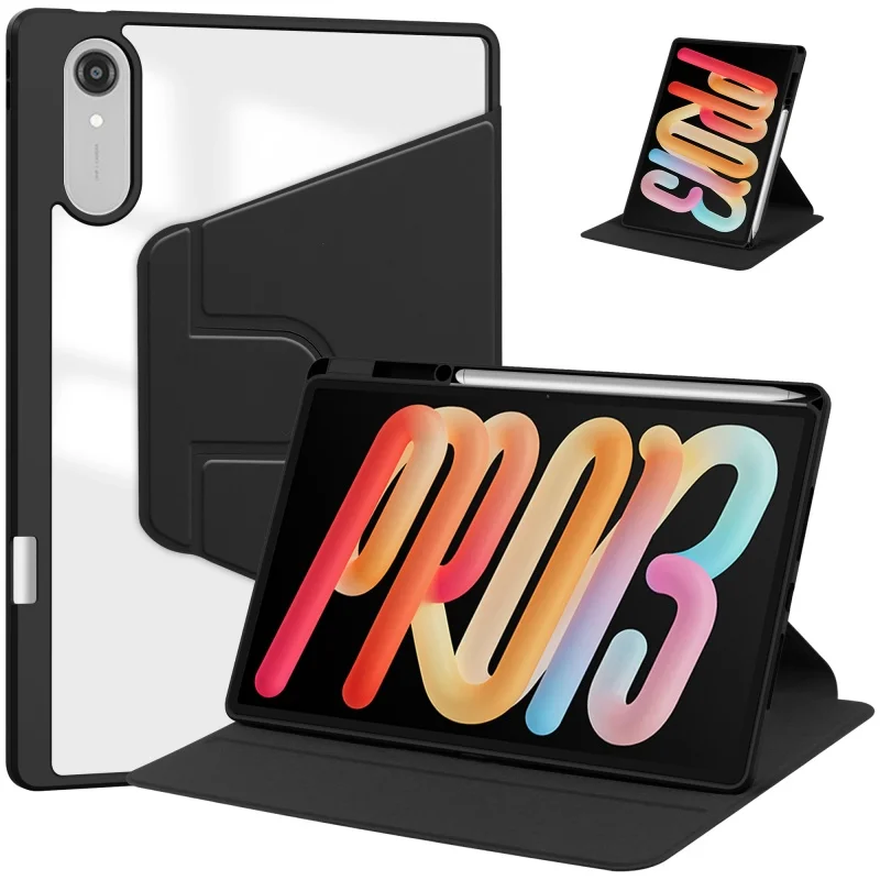 

For Lenovo Xiaoxin Pad Pro 13 2026 TB376FC/TB378FC 13" Case 360 Rotating Acrylic Clear Hard Stand Case for Xiaoxin Pad Pro GT 13