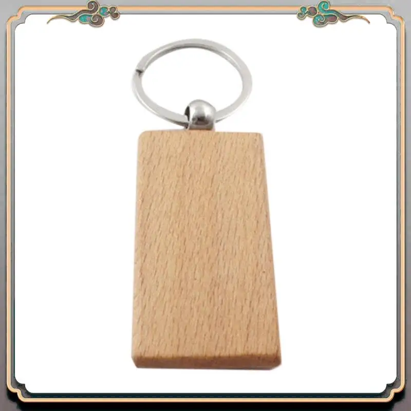 

Durable 40 Pcs Blank Wooden Key Chain DIY Wood Keychains Key Tags Gifts Yellow,20 Pcs Oval & 20 Pcs Rectangle