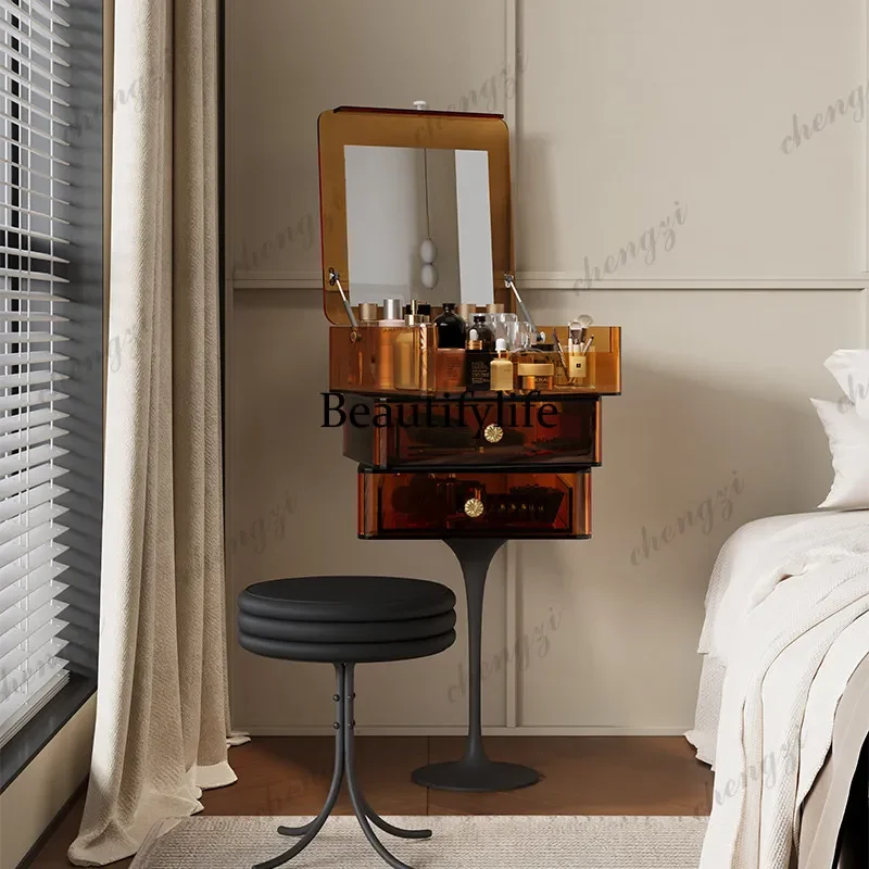 

European Makeup Table Simple Plastic Adult Mirror Dressing Table Lounges Storage Coiffeuse Chambre Furniture For Home
