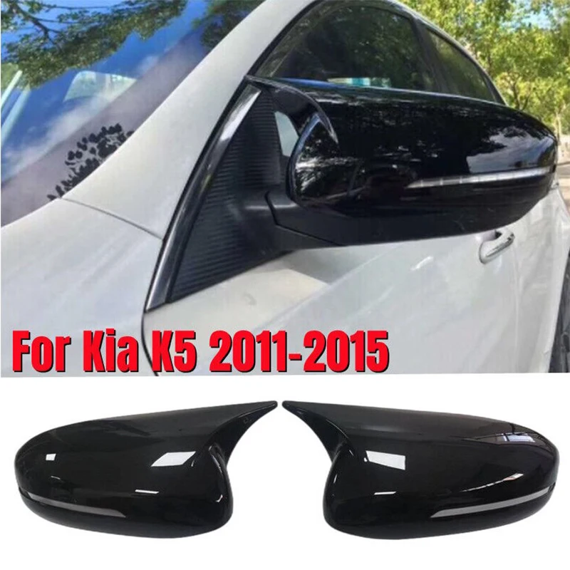 

Side Wing Rear View Mirror Housing Ox Horn Cover-Side Rearview Mirrors Cover For Kia Optima K5 2011-2015 2016-2020 Glossy Black