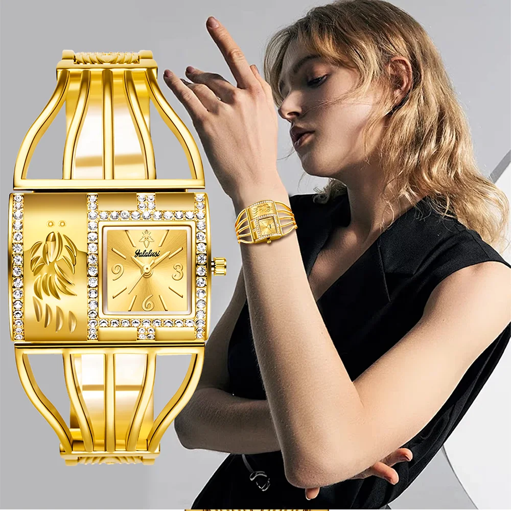 Fashionable ladies’ bracelet watch with a distinctive engraved dial – a quartz watch suitable for both business and leisure