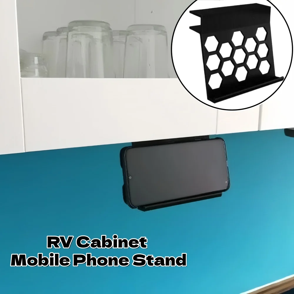 1PCS Cabinet Mobile Phone Bracket General Kitchen Cupboards Lazy Person'S Mobile Phone Stand Holder Caravan Interior Accessories