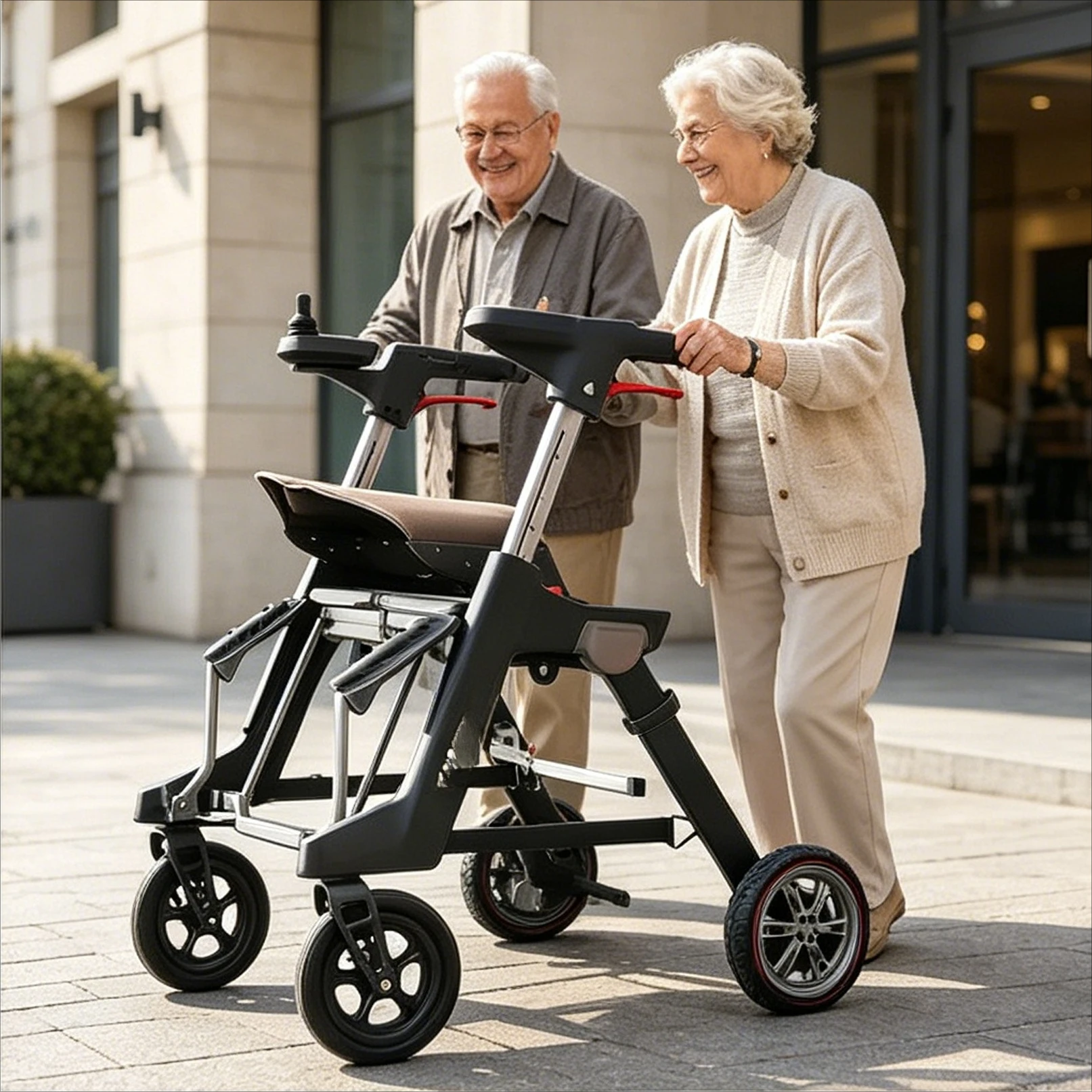 Electric walker for the elderly Electric scooter for the elderly Electric wheelchair Small car folding four-wheeler