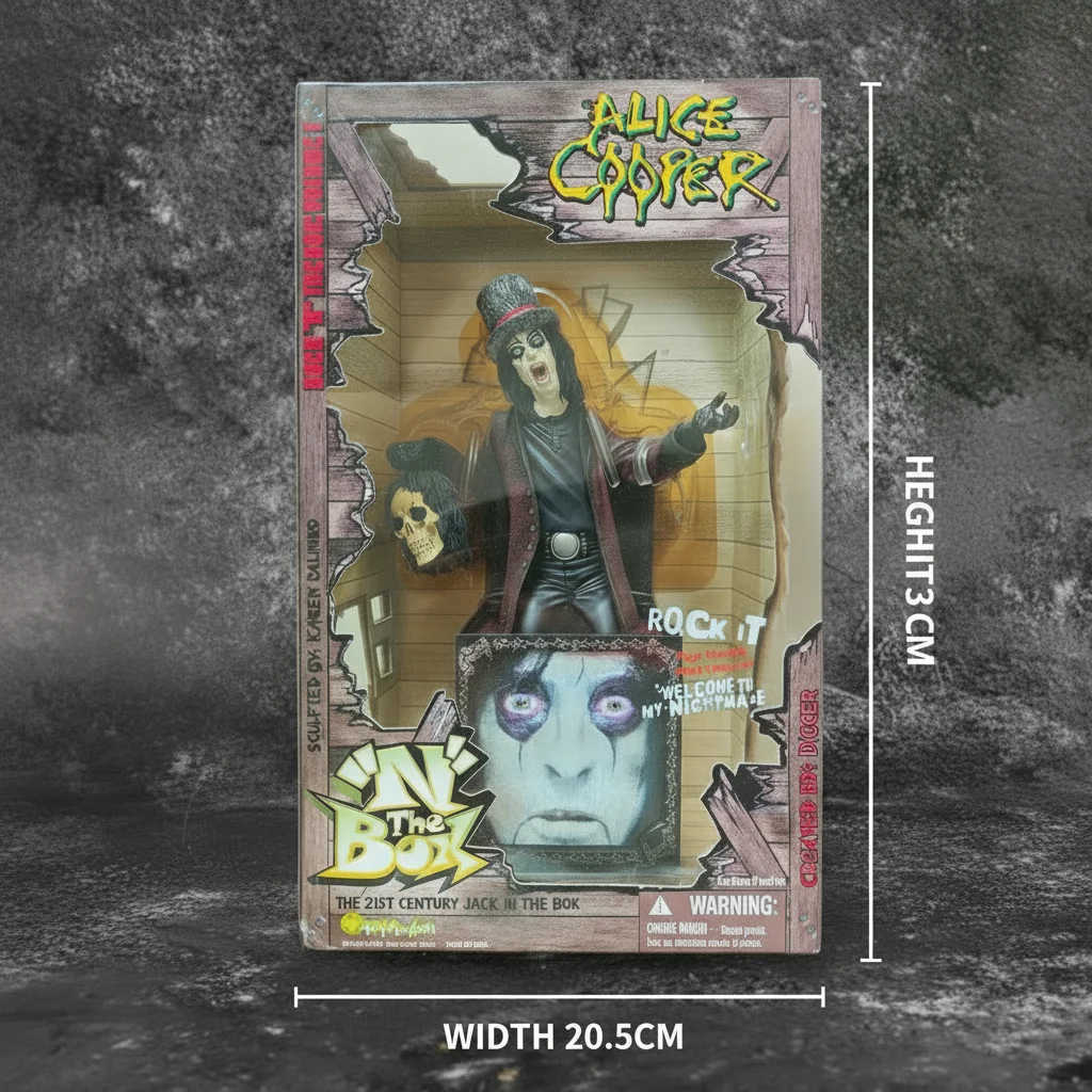 

Алиса Купер "N" The Box Series Art Asylum Singing Фигурка Horror Box Редкие винтажные классические рок-фигурки
