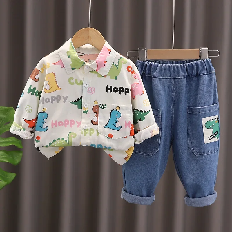 

New Autumn Baby Clothes Set Children Boys Cartoon Shirt Pants 2Pcs/Sets Toddler Clothing Infant Casual Costume Kids Sportswear