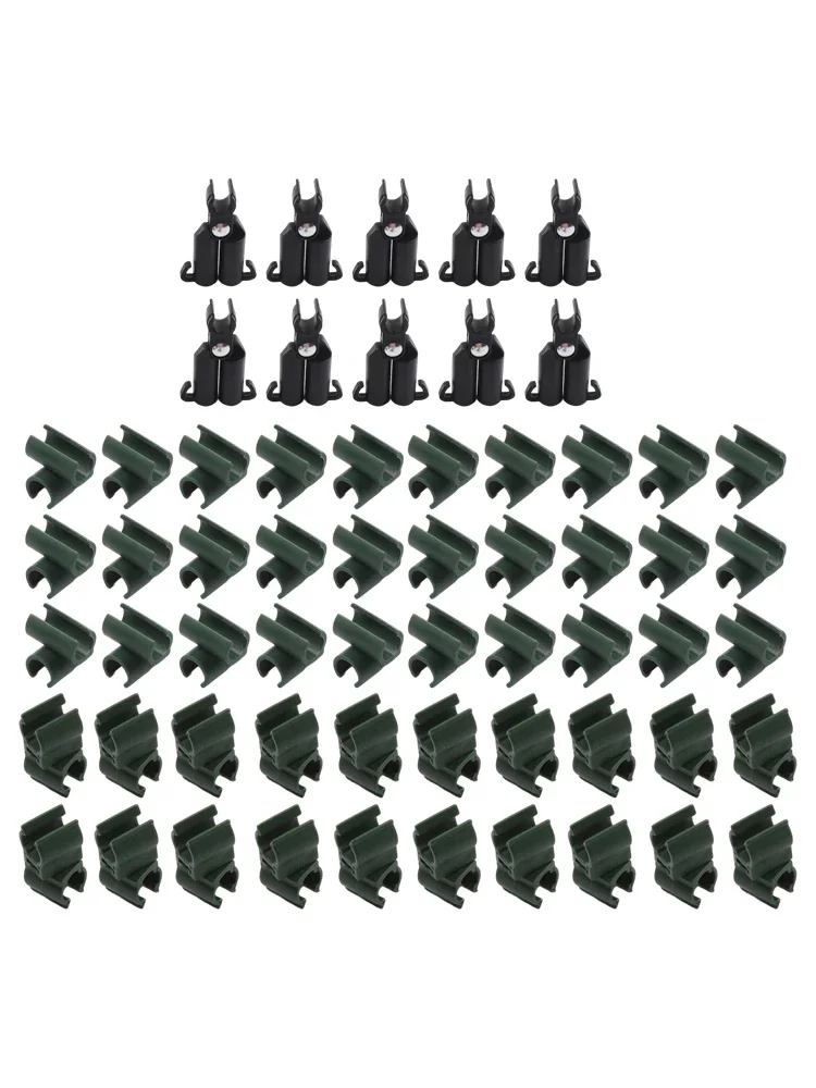 Gardening Stakes Connector Clips 60PCS Adjustable Plant Trellis Kit For 11mm Size Compatible With Climbing Vines