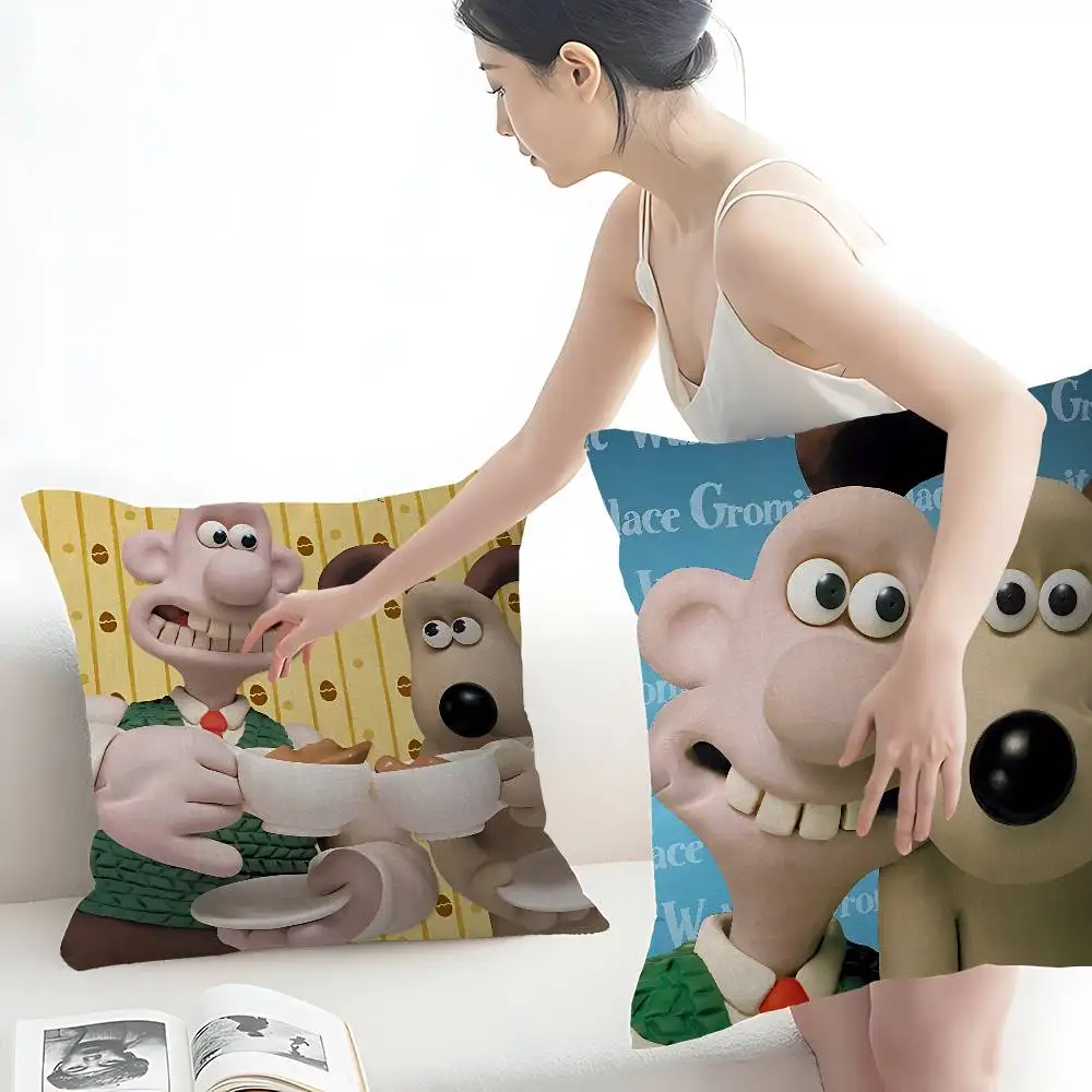 W-Wallace And G-Gromites Pillow Cushion Cover Pillowcase Living Room Sofa Home Decor Customized